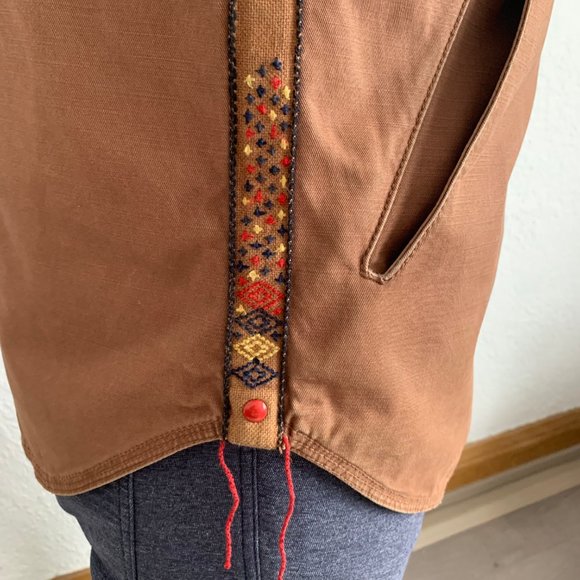 Tan Koto Bomber Jacket with Zip Front-Like New - Picture 8 of 8